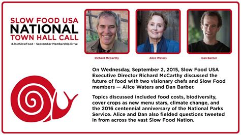 2015 Slow Food Usa Town Hall Call Youtube