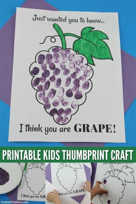 "I think you are GRAPE!" Printable and Kids Craft Ideas | Easy toddler