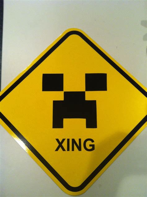 Minecraft Creeper Xing Street Sign By Themysticmagicks On Etsy