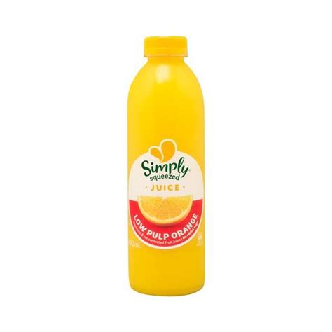 Simply Squeezed Orange Juice Smooth Low Pulp Chilled 800ml Prices Foodme