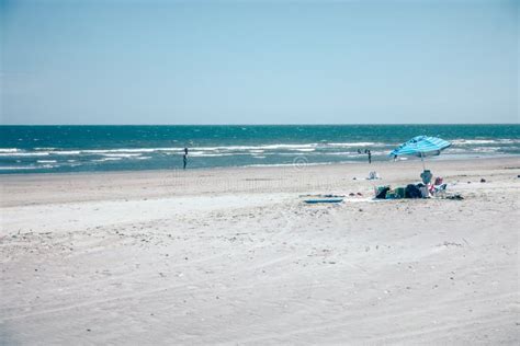 Folly Beach Charleston South Carolina On Atlantic Ocean Stock Photo