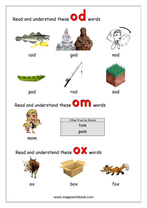 Rhyming Words For Kindergarten - Word Families - CVC Words Free