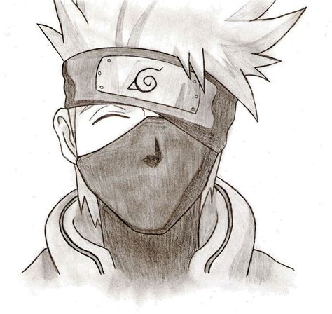 Drawing Kakashi With Pencil Desenho De Desenho Animado Arte Naruto