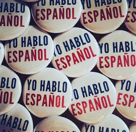 Yo Hablo Español White Spanish Language Pinback Button Etsy