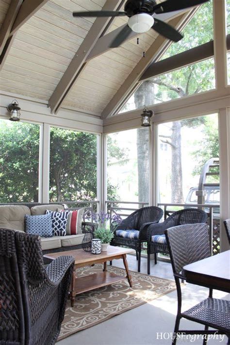 Share this other interesting things about porch ideas photos. Screen porch retreat | House with porch, Porch ceiling ...