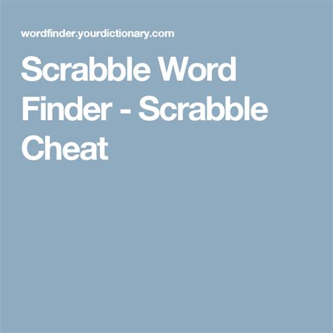Scrabble Word Finder Scrabble Cheat Scrabble Word Finder Words