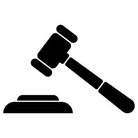 Judge Hammer Icon Gavel Law Hammer For Sentencing And Bills Court