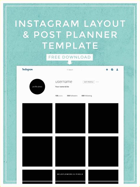 Free Instagram Templates Of Instagram Layout And Post Planner Template
