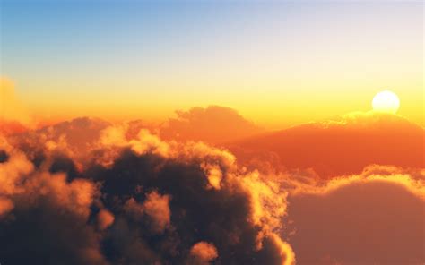 Wallpaper Warm Sky Clouds Sun Sunset 2560x1600 Hd Picture Image