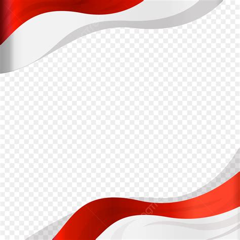 Twibbon Bendera Indonesia Merah Putih Bendera Perbatasan Png Vektor