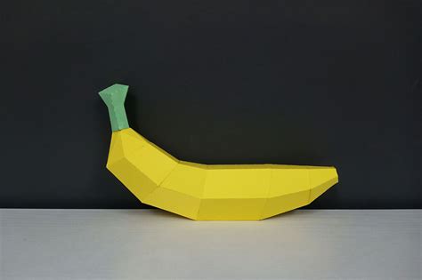 Diy Banana 3d Papercraft By Paper Amaze Thehungryjpeg