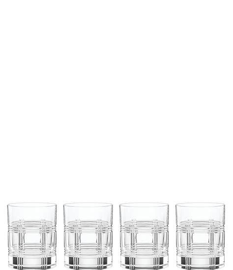 Reed And Barton Hudson Crystal Double Old Fashion Glasses Set Of 4 Dillard S