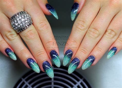 Blue Turquoise Glitter Nails In The Nailgallery At Fanzis Com I