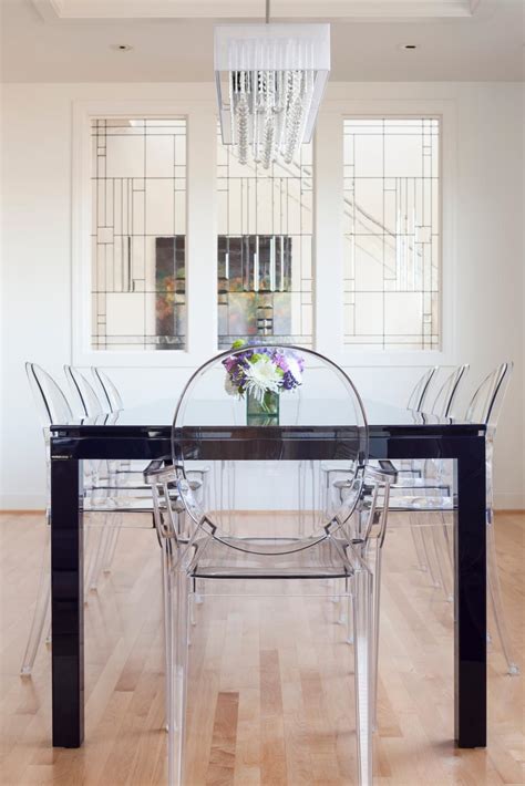 Modern And Elegant Dining Room Boasts Sleek Dining Set Hgtv