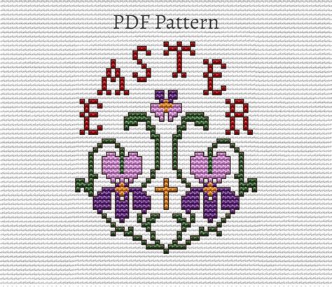 Easter Egg Cross Stitch Pattern Pdf Religious Easter Etsy