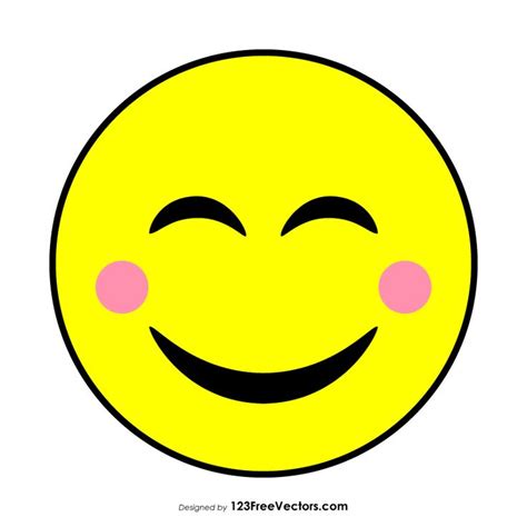 Flat Smiling Face With Smiling Eyes Emoji Smile Face Eyes Emoji Emoji