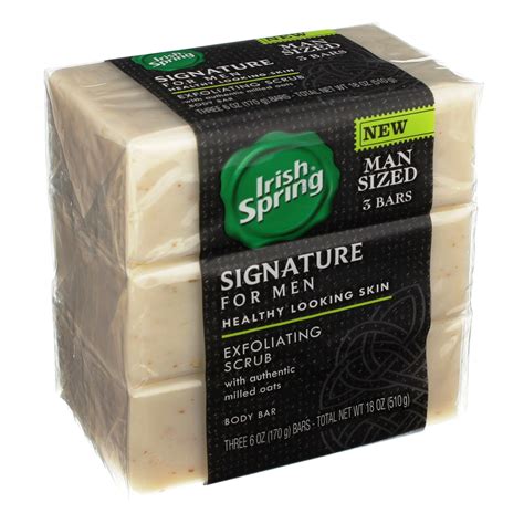 Irish Spring Signature For Men Exfoliating Scrub Bar Soap Shop