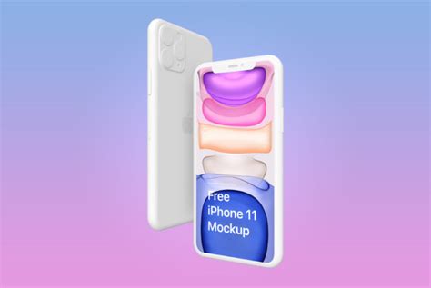 Iphone 11 Pro Max Mockup In Five Colors Smashmockup