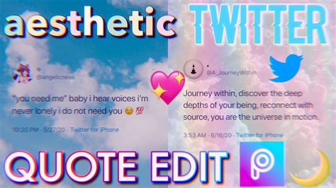 How To Make Aesthetic Twitter Quote Edits Youtube