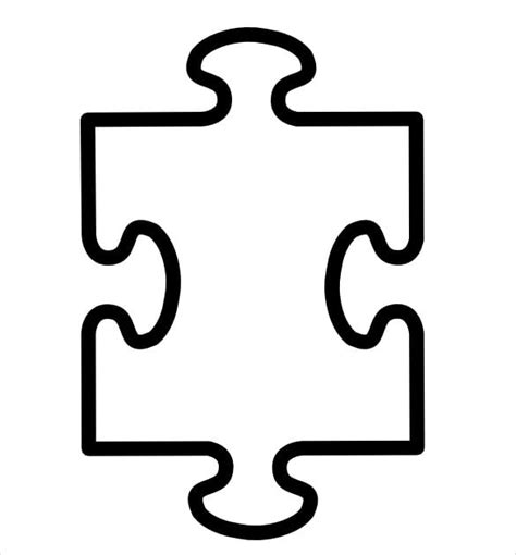 Puzzle Pieces Outline Template