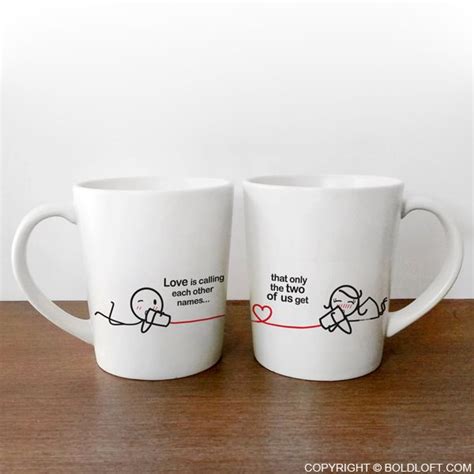 Boldloft Between You And Me Couple Coffee Mugs From Cutie Pie Sweetie To Honey Bunny And