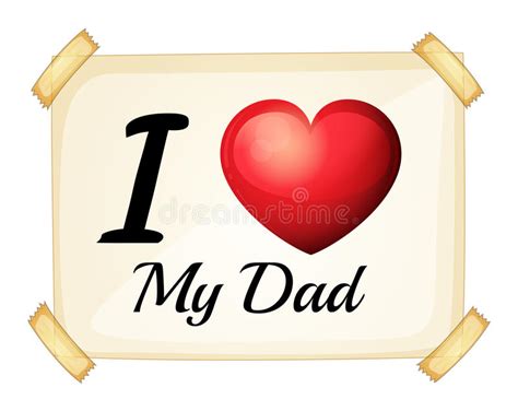 I Love My Dad Stock Vector Image 53326773