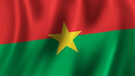 Le Drapeau Du Burkina Faso Est Représenté Sur Un Tissu De Sport Avec De