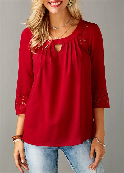 Red Blouse Ideal For Women