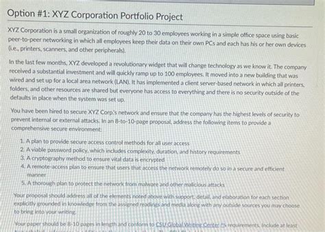 Solved Xyz Corporation Is A Small Organization Of Roughly 20