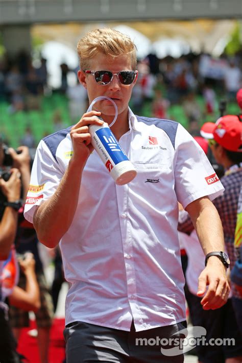 Marcus Ericsson Sauber F1 Team On The Drivers Parade At Malaysian Gp
