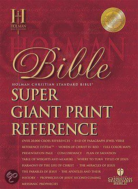 Super Giant Print Reference Bible Hcsb 9781586402624 Boeken