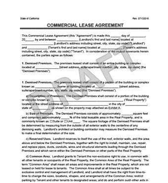 , january 2, 2007, 12:00 am est. Commercial Lease Agreement | Legal Templates