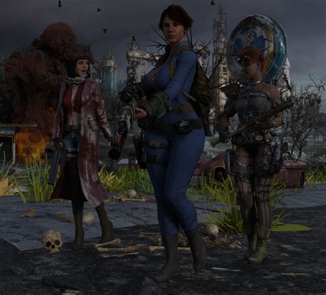 Fallout 4 Nora Piper And Cait By Arcpaladin On Deviantart