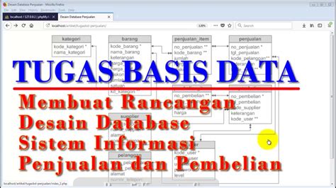 Tugas Basis Data Membuat Desain Database Sistem Informasi Penjualan