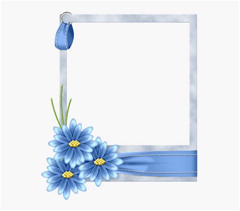 Transparent Blue Flowers Clipart Blue Flower Border Clipart Hd Png