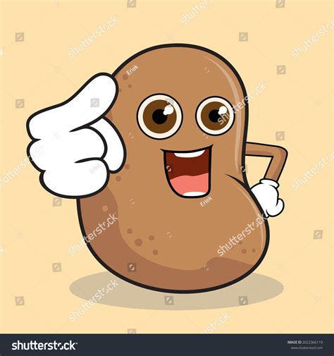 Potato Mascot Cute Cartoon Illustrations Stock Vector Royalty Free