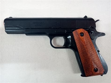Replica M1911 Us 45 Cal Government Colt Hand Gun Pistol Denix Wooden