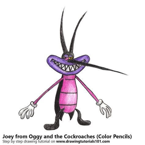 How To Draw Joey From Oggy And The Cockroaches Oggy And The