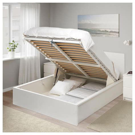 Malm Storage Bed White Fulldouble Ikea Bed Frame With Storage
