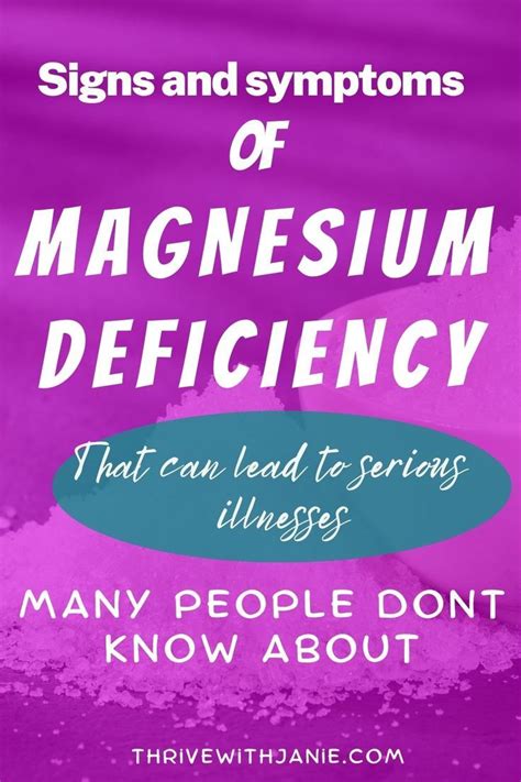 34 Signs And Symptoms Of Magnesium Deficiency And Why You May Be Deficient Thrive With