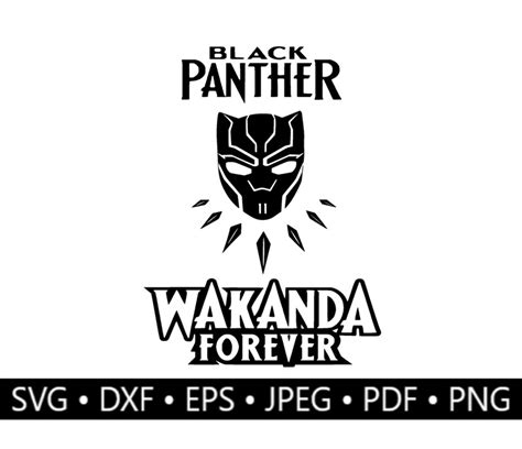 Svg Black Panther Wakanda Forever Svg Avengers Svg Digital Etsy