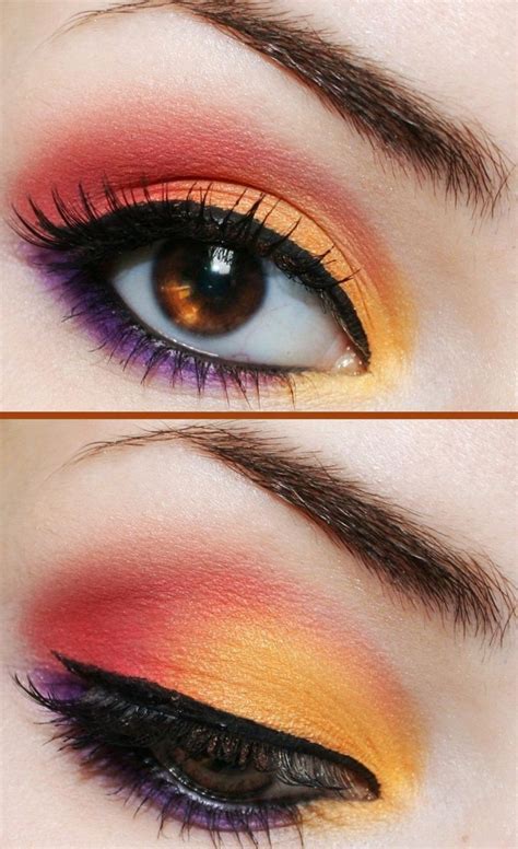 Fall Eye Makeup How To Apply Orange Eye Shadow Trend To Wear With
