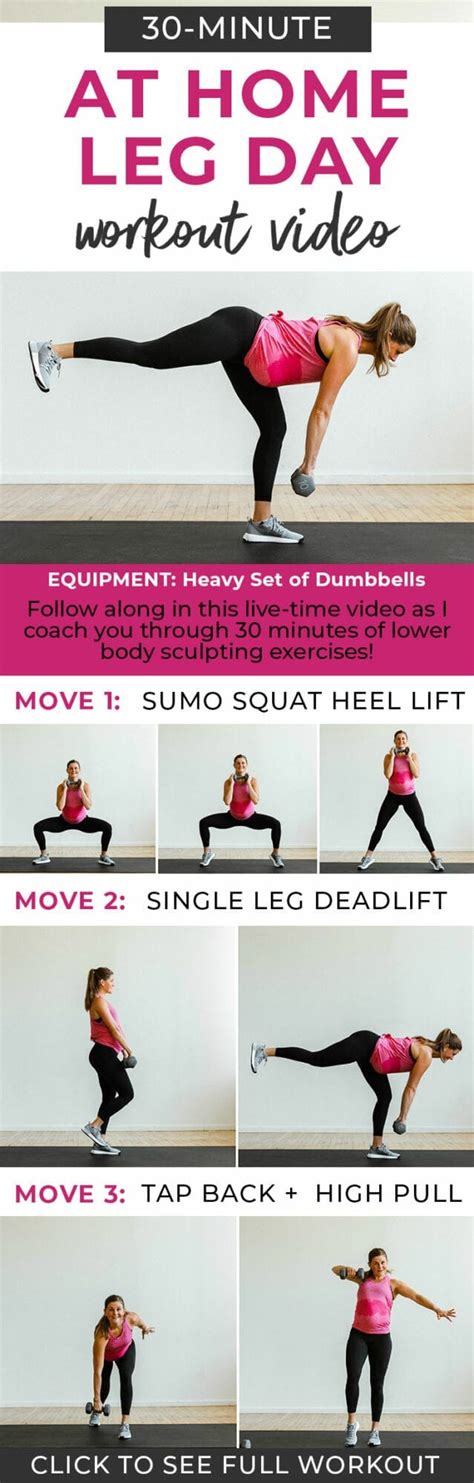 At Home Leg Day Dumbbell Leg Day Workouts For Women Nourish Move