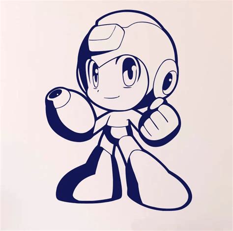 Mega Man Wall Decal Video Game Retro Superhero Vinyl Sticker Nursery