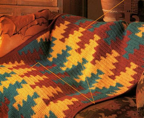 Earthy Indian Afghan Crochet Pattern Instant Digital Download Etsy