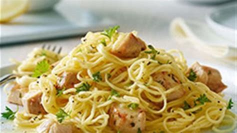 I think the key for me is that i can't eat cold shrimp. Angel Hair Pasta with Lemon and Chicken (Lighter) Recipe ...