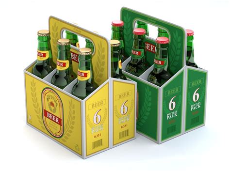 Beer Cardboard Pack 3d Model Cgtrader