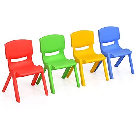 Costzon Kids Chairs Stackable Plastic Learn And Play Chair For School
