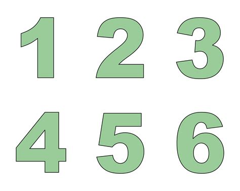 7 Best Images Of Large Printable Number 6 Large Printable Numbers 1 6