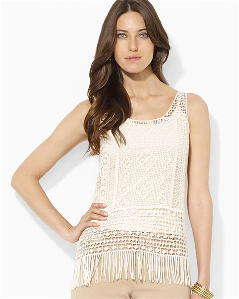 Lauren Ralph Lauren Crochet Lace Top Bloomingdales